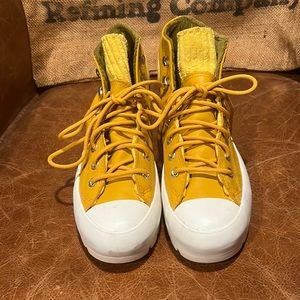 Converse mustard yellow hi tops